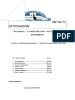 Facuality of Technology: Department of Water Resources and Irrigation Engineering
