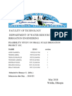 Faculity of Technology Deppartment of Water Resources and Irrigation Engineering