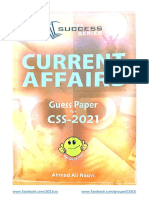 Current Affairs Guess Papers CSS-2021