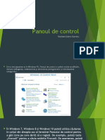 panoul de control