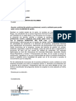 Solicitud de Práctica Profesional, Social y Solidaria para Poder Optar Como Modalidad de Grado