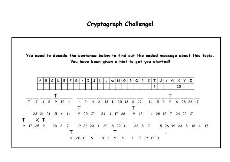Cryptograph Challenge | PDF | Games & Activities