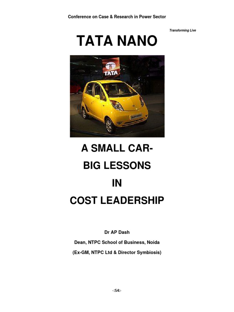 Tata Nano Case Study PDF Car Engines