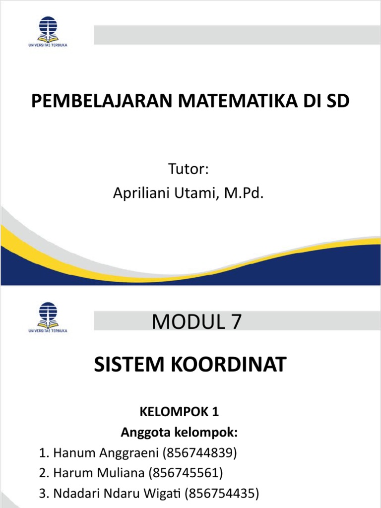 Pembelajaran Matematika Di Sd Modul 7 Kelompok 6 Pdf