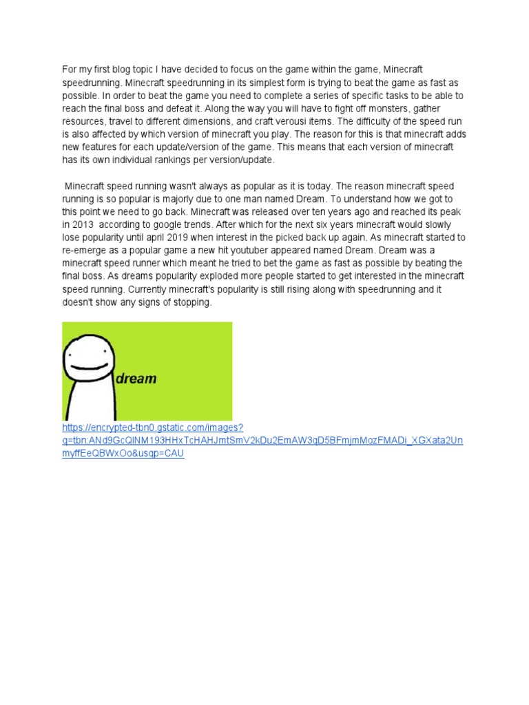 Minecraft Speedrunning Explained | PDF