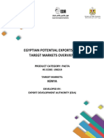 Egyptian Potential Exports and Taregt Markets Overview: Kenya