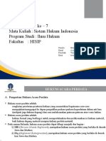 Inisiasi Tuton Ke - 7 Mata Kuliah: Sistem Hukum Indonesia Program Studi: Ilmu Hukum Fakultas: HISIP