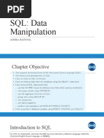 SQL: Data Manipulation: Aisha Batool