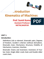 Unit I Introduction To Kinematics