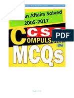 CSS Solved Papers 2005-2017 Pakistan Affairs (MCQS)