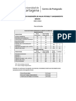 Plan de Estudios Especializacion en Agua Potable y Saneamiento Basico