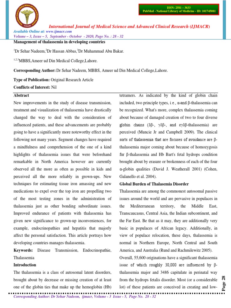 International Journal of Medical Science and Advanced Clinical Research ...