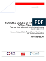 Sociétés Civiles Et Innovations Sociales Au Maghreb: Pour Une Observation de La Contribution Citoyenne Au Développement