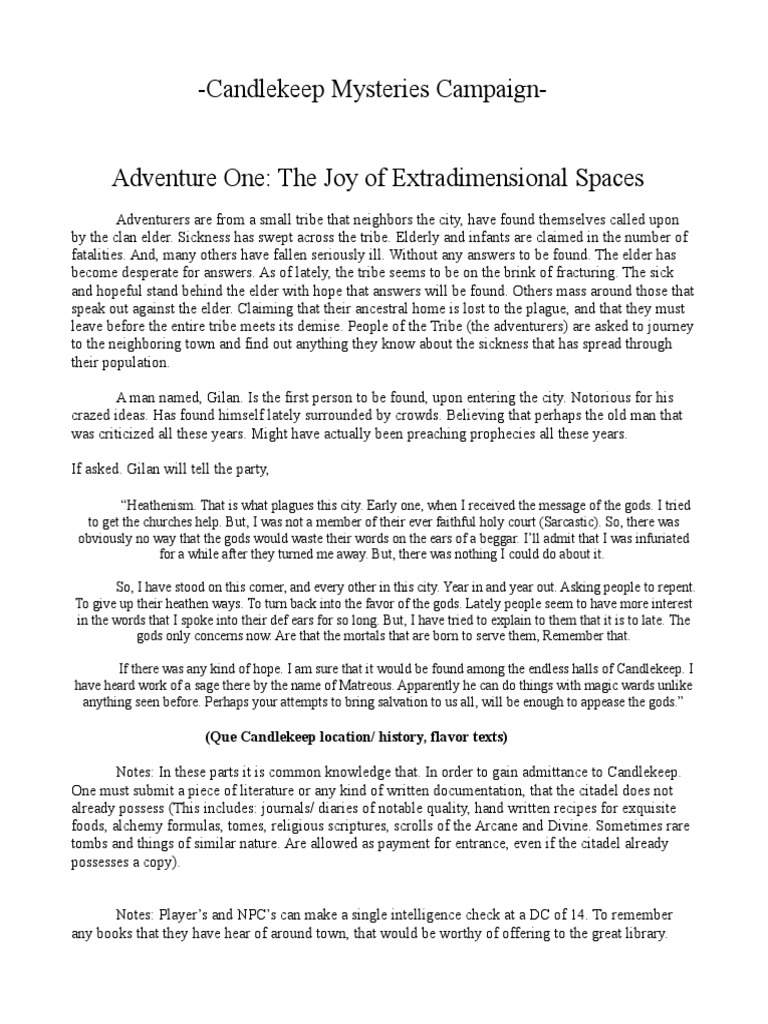 Candlekeep Mysteries Campaign PDF Books