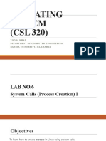 Operating System (CSL 320) : Tooba Khan de Part Me NT of Compute R E Ngine Ering B Ahria Unive Rsity, Islamabad