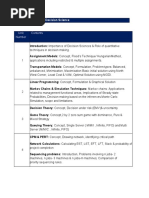 Decision Science