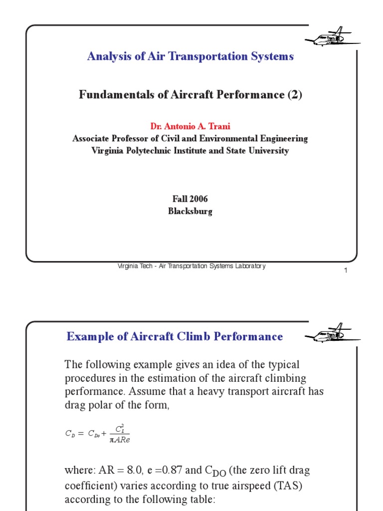 Aircraft Climb Performance Analysis | PDF | Mach Number | Aircraft