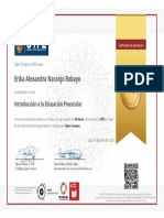 Certificate UTPL preescolar
