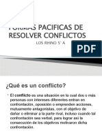 Formas Pacificas de Resolver Conflictos