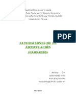 Glosario de Alteraciones de La Articulación