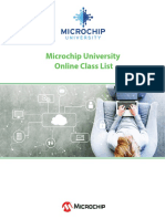 Microchip University Online Class List