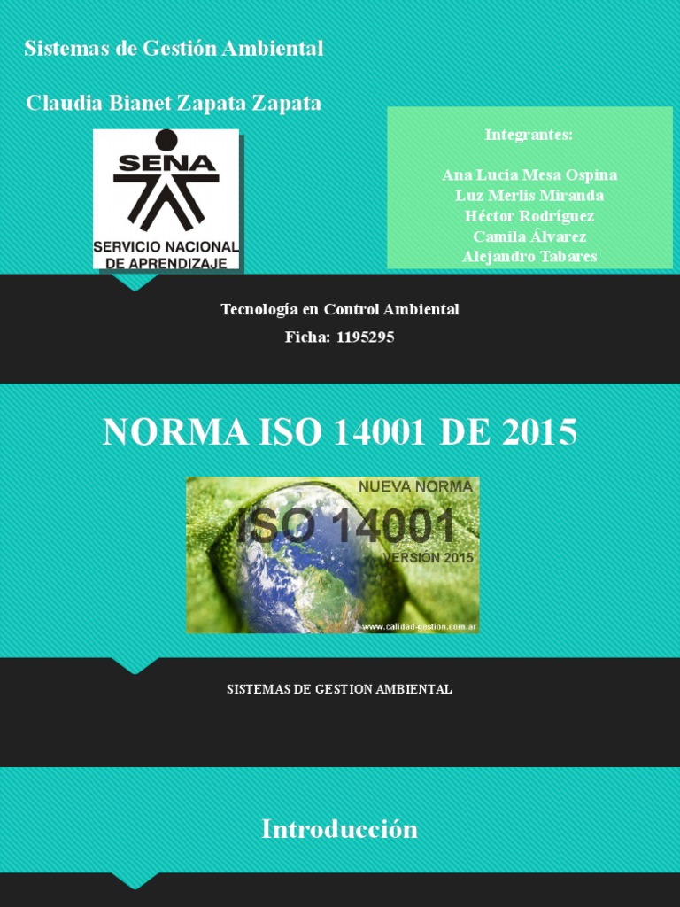 Guía sobre la Norma ISO 14001:2015 | PDF | Planificación | Entorno natural