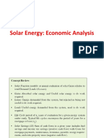 Solar Energy - Economic Analysis
