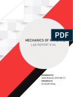 Mechanics of Material: Lab Report # 04