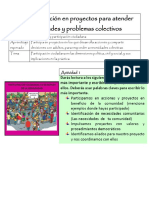 Participación en Proyectos para Atender Necesidades y Problemas Colectivos