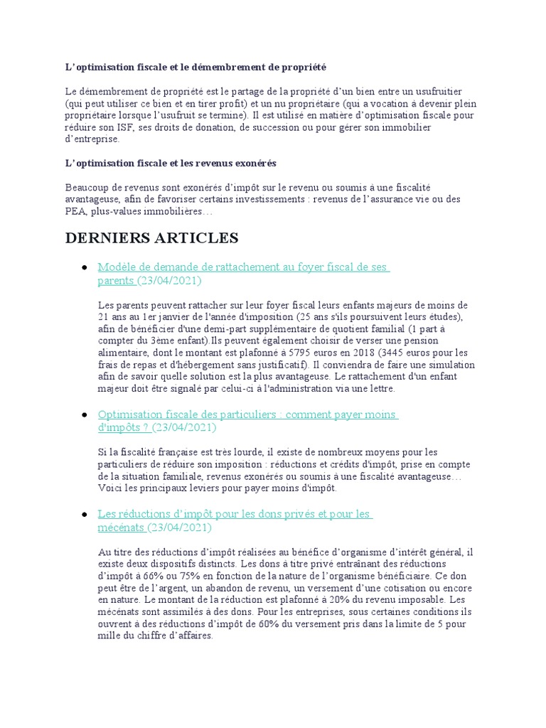 Modèle Attestation De Rattachement Au Foyer Fiscal Des Parents 2020 Derniers Articles: Modèle de Demande de Rattachement Au Foyer Fiscal de Ses  Parents (23/04/2021) | PDF | Impôts | Financement du gouvernement