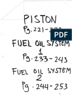 Piston and Fuel Oil System