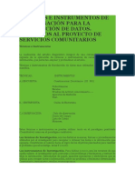 Técnicas e Instrumentos de Investigación para La Recolección de Datos