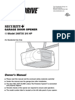 Garage Door Opener Model 248735 3/4 HP: Owner's Manual