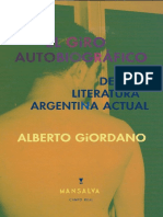 Giordano Alberto - El Giro Autobiografico de La Literatura Argentina Actual