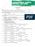 3rd Quarter Test English