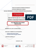 Practica #7-Quimica Analitica-Volumetria Oxido Reduccion