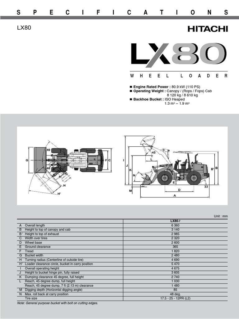 Hitachi LX80 | PDF | Axle | Transmission (Mechanics)