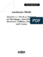 Business Math: Interest On Mortgage, Amortization, Services, Utilities, Deposits, and Loans