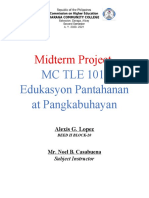 Midterm Project: MC Tle 101 Edukasyon Pantahanan at Pangkabuhayan