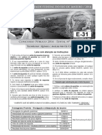 Concurso Público 2014 - Edital Nº 342/2013: Tecnólogo - Química - Análise Por CG/C/EMRI