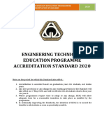 Engineering Technician Education Programme Accreditation Standard 2020