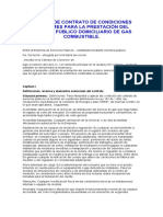 Modelo Contrato Condiciones Uniformes Para La Prestación Del Servicio Público Domiciliario de Gas Combustible