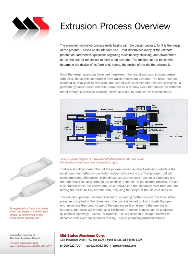 Aluminum Extrusion Process Overview | PDF | Extrusion | Procedural ...