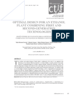 Optimal Design For An Ethanol Plant Combining First and Second-Generation Technologies