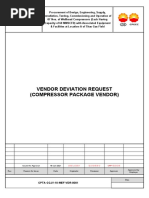 Vendor Deviation Request (Compressor Package Vendor) : CPTA-CCJV-10-MEF-VDR-0001