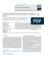 Antecedents of Corporate Sustainability Performance in Turkey,, The Effect of Ownership Structure and Board Atributes On Non Financial Companies