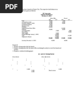 Home Office Branch (DR) (CR) (DR) (CR) : HE Corporation Adjusted Trial Balances December 31, 20XX