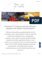 Transportation: Emerson™ Is Here To Provide e Cient Solutions For Better Improvements