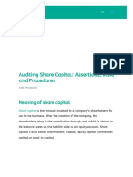 Auditing Share Capital: Assertions, Risks and Procedures - 1620034489284