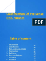 Classification of +ve Sense RNA Viruses